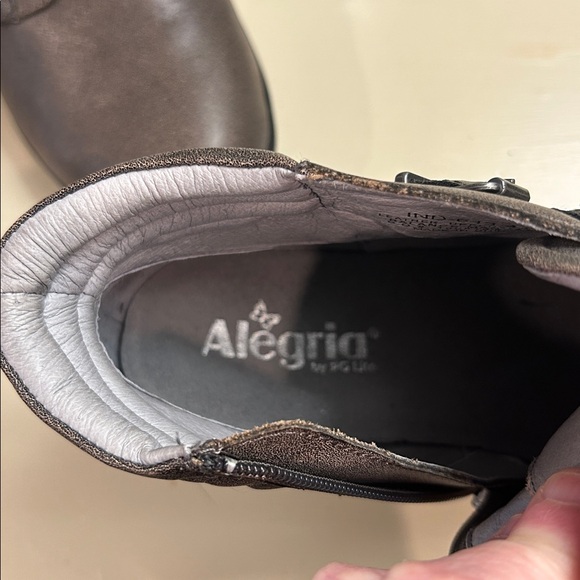 Alegria Metallic Gray Ankle Boots - Picture 14 of 15